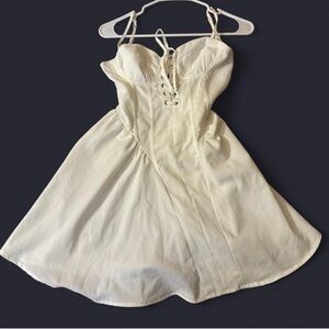 Elegant White Corset Dress